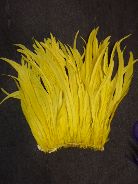 ROOSTER TAIL COQUE FEATHERS 16-18" YELLOW